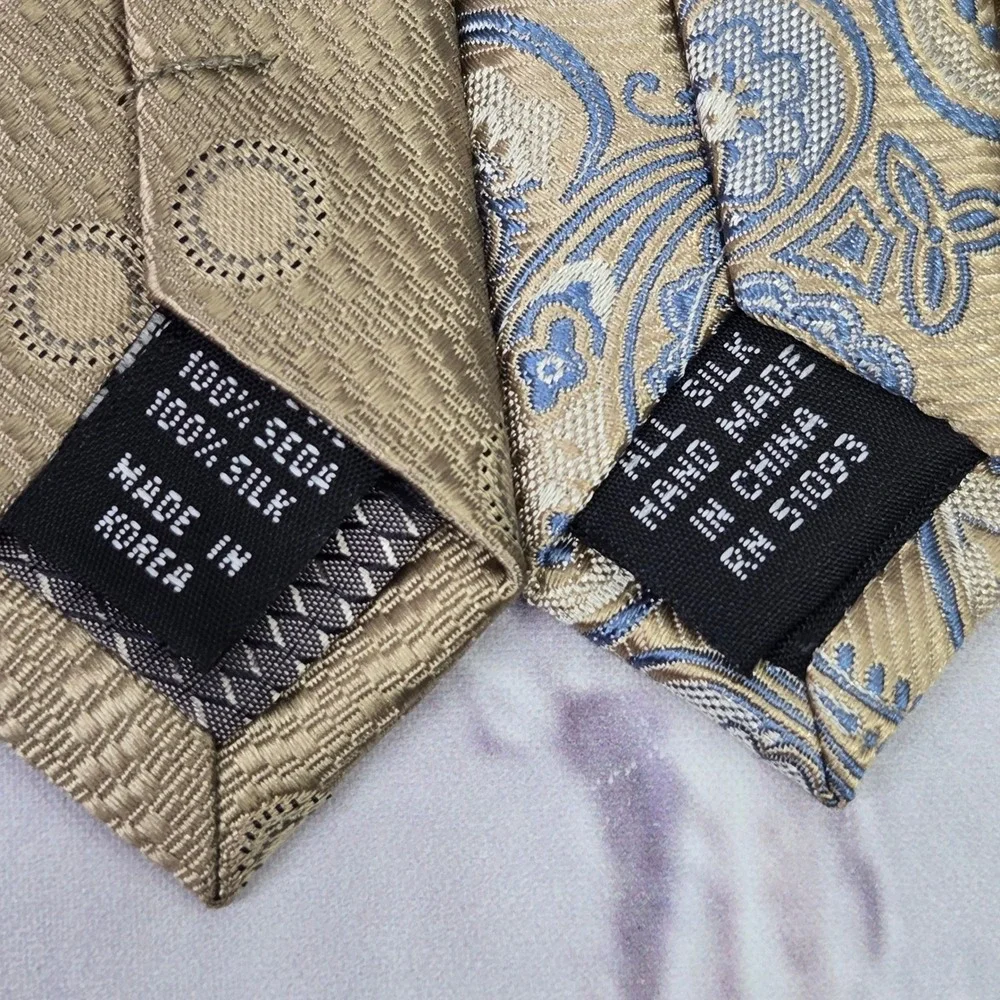 Lot of 11 Mixed Colors Brand Patterns Leveti Dani 100% Silk Formal Business Men